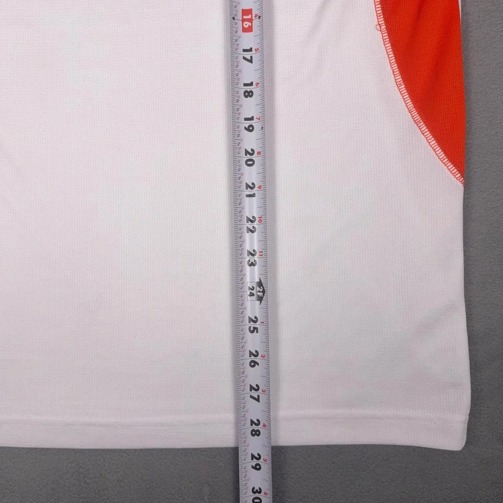 Harley Davidson Performance V Neck T Shirt White Orange Dealer Texoma TX L - Picture 7 of 7